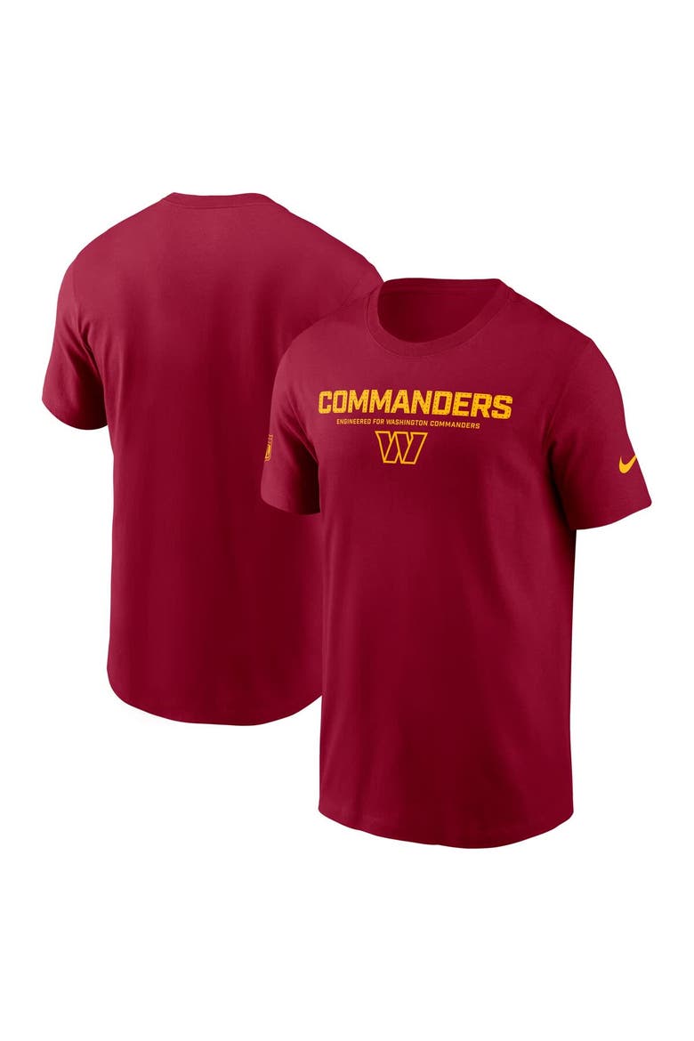 Men's Nike Burgundy Washington Commanders Sideline Performance T-Shirt, Main, color, Burgundy