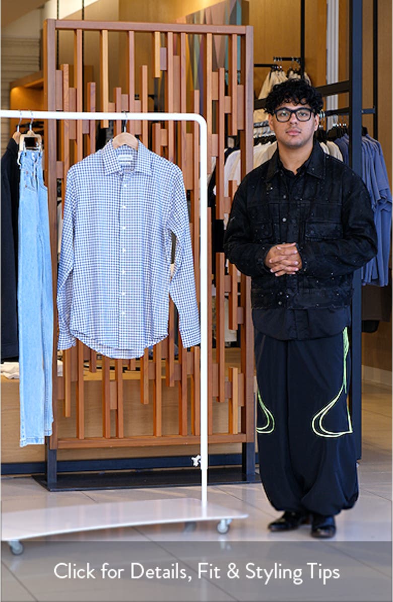 Trim Fit Check Premium Performance Twill Dress Shirt, sales video thumbnail