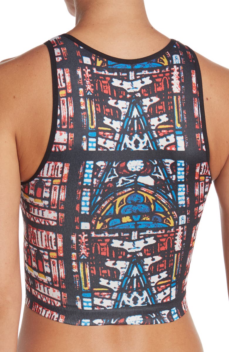 JUST ONE Geometric Crop Top Bralette, Alternate, color, 