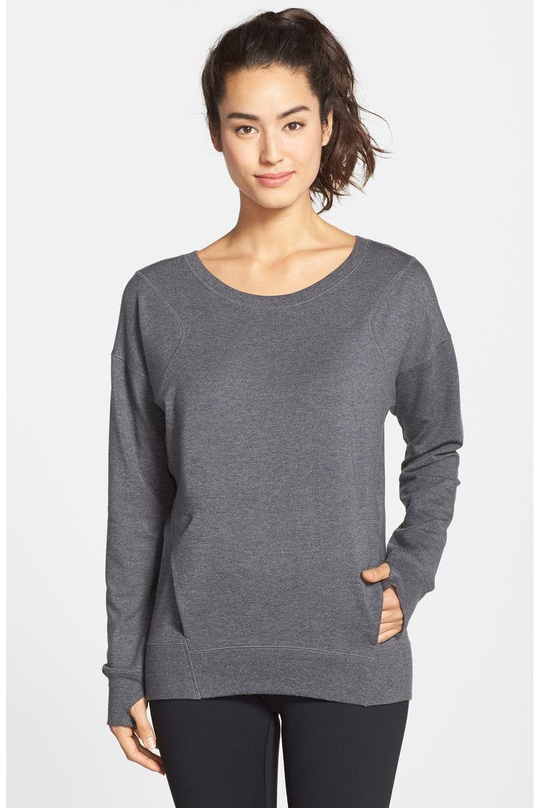 'Amore' Pullover, Main, color, GREY CHARCOAL HEATHER