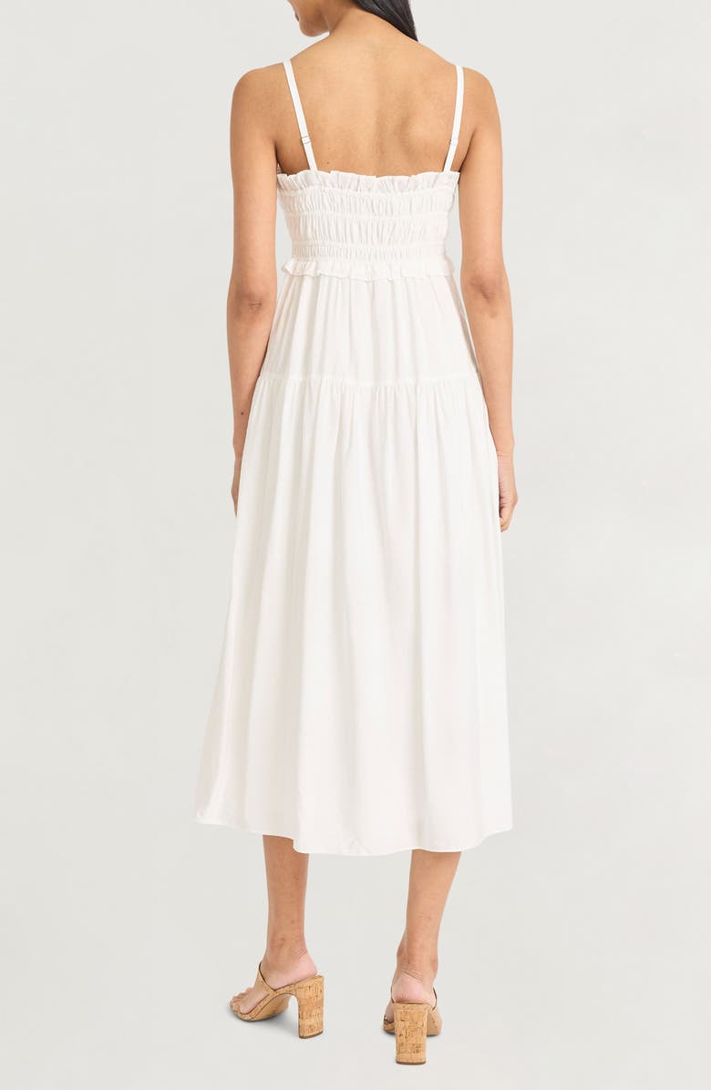 The Good Journey Smocked Tank Dress, Alternate, color, Soft White