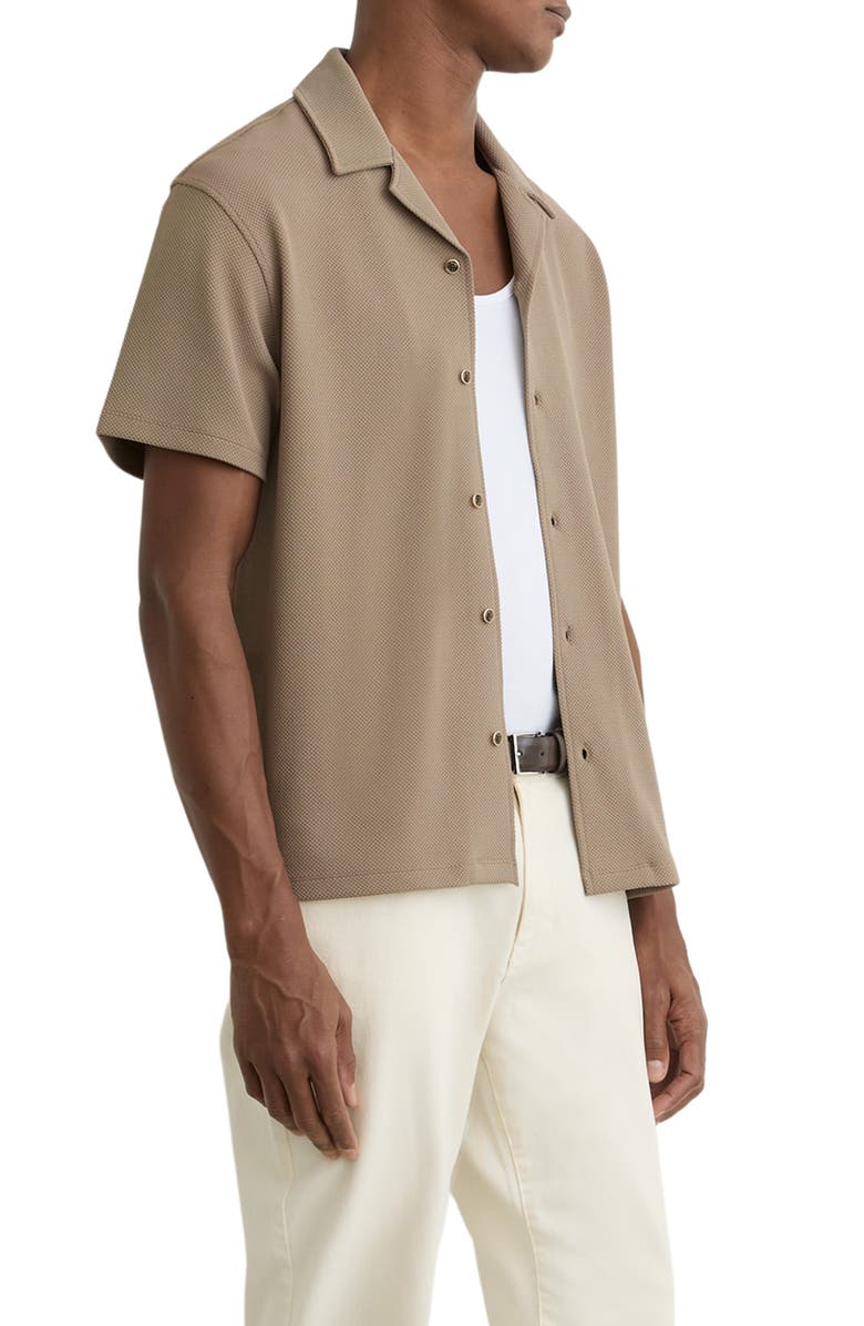 Reiss Cedric Camp Shirt, Main, color, Camel Brown