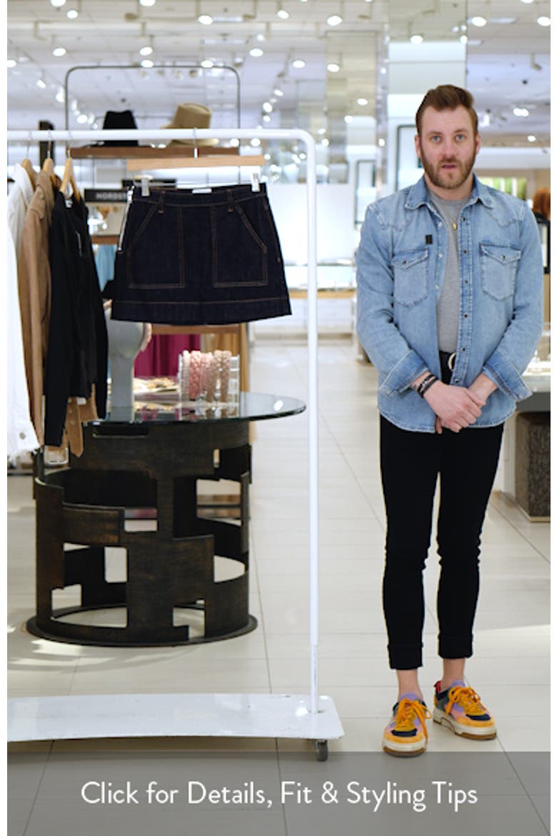 Hughes Patch Pocket Denim Miniskirt video