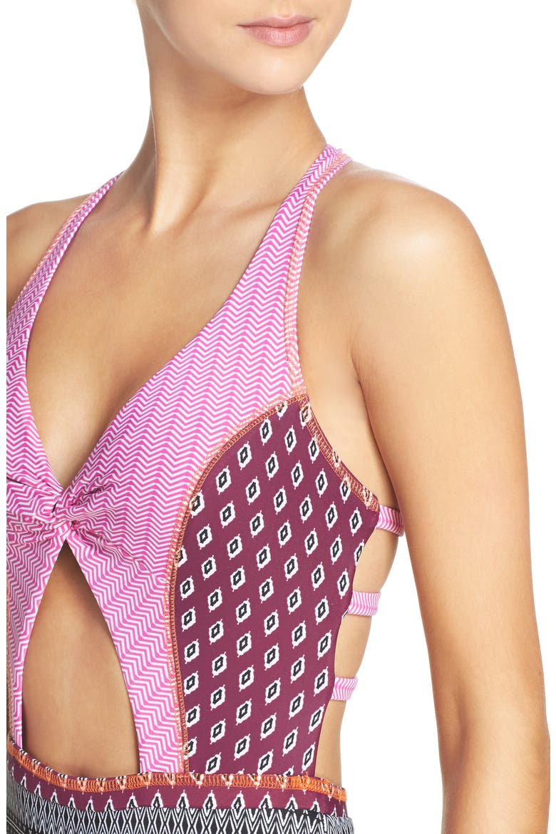 BCA Free to Be One-Piece Swimsuit, Alternate, color, PURPLE MULTI