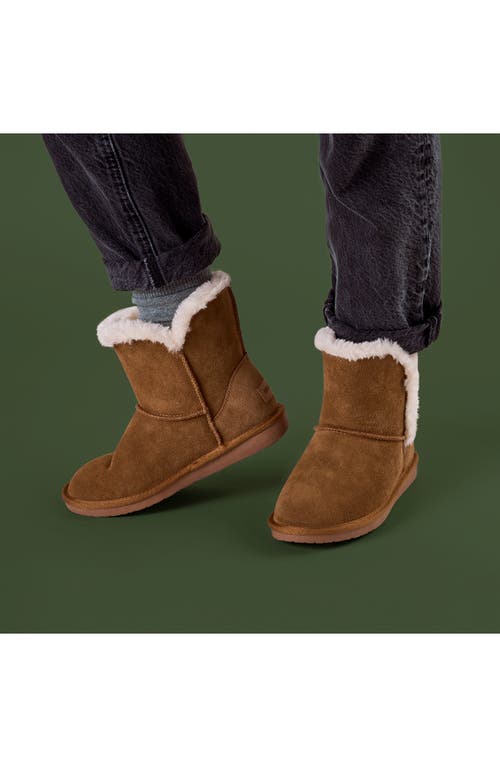 Minnetonka Milltown Water Resistant Faux Fur Bootie In Brown