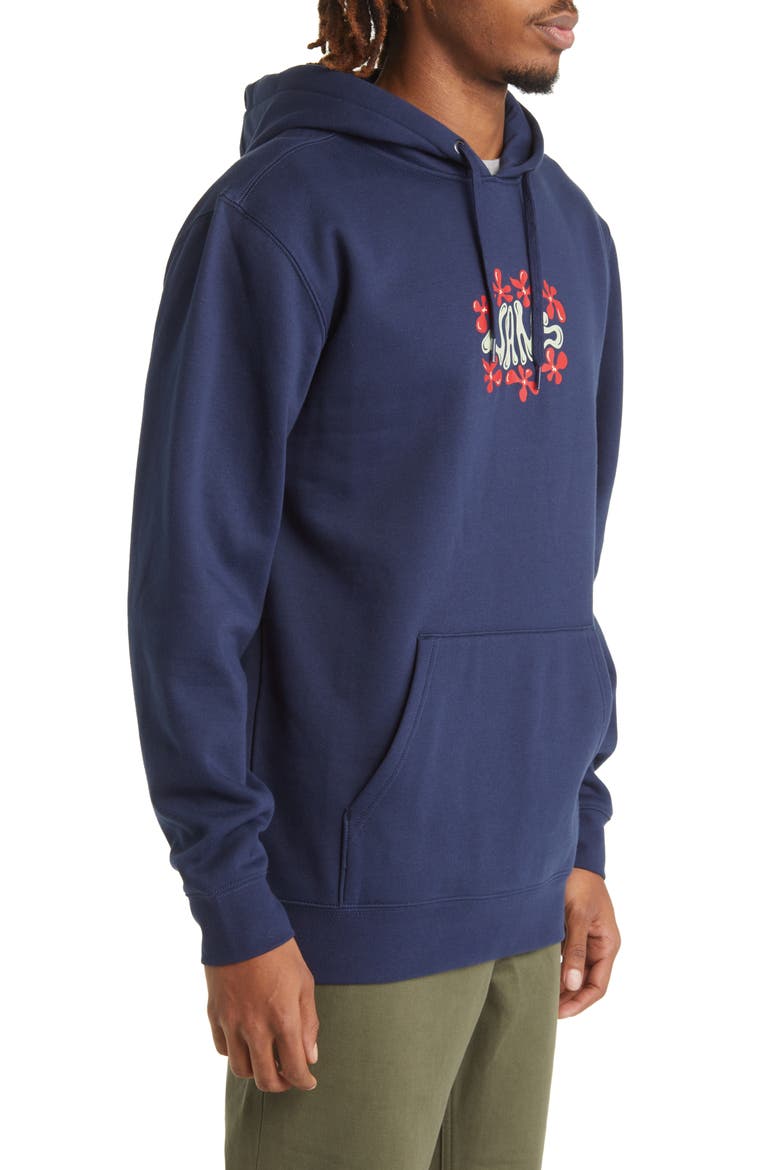 Jazz Floral Graphic Hoodie, Alternate, color, DRESS BLUES