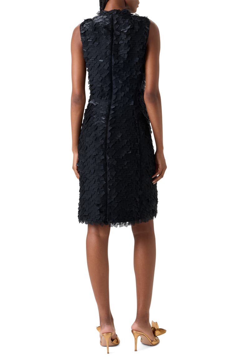 Layered Organza Tile Sheath Dress, Alternate, color, BLACK