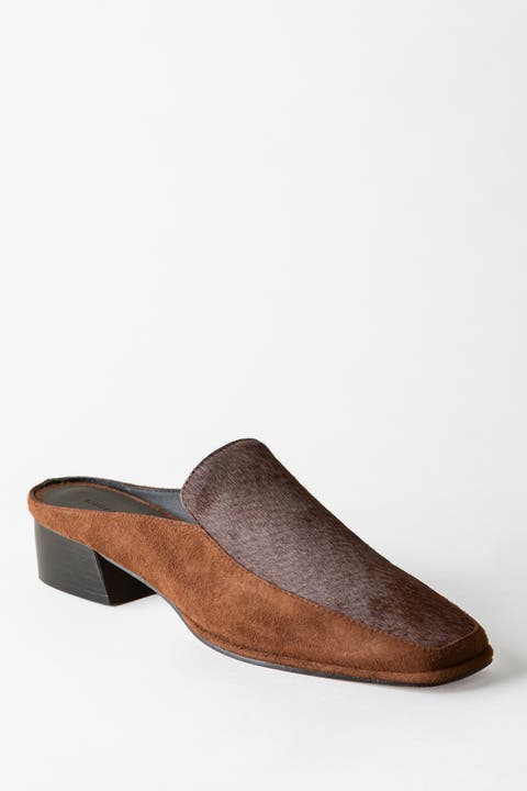Felix Genuine Calf Hair Slip-on Loafer Mule