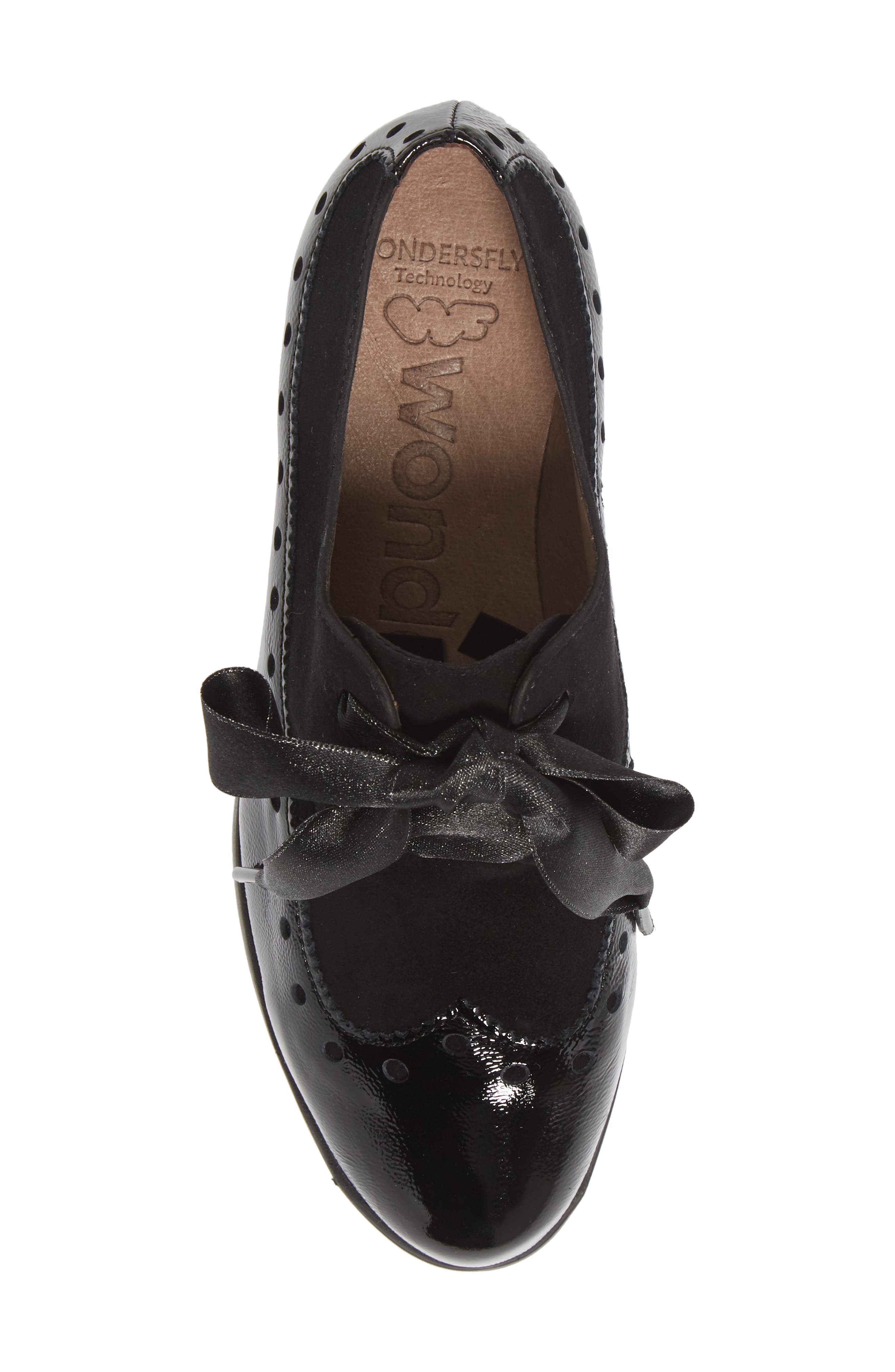 Wonders Ribbon Lace Derby Wedge, Alternate, color, 