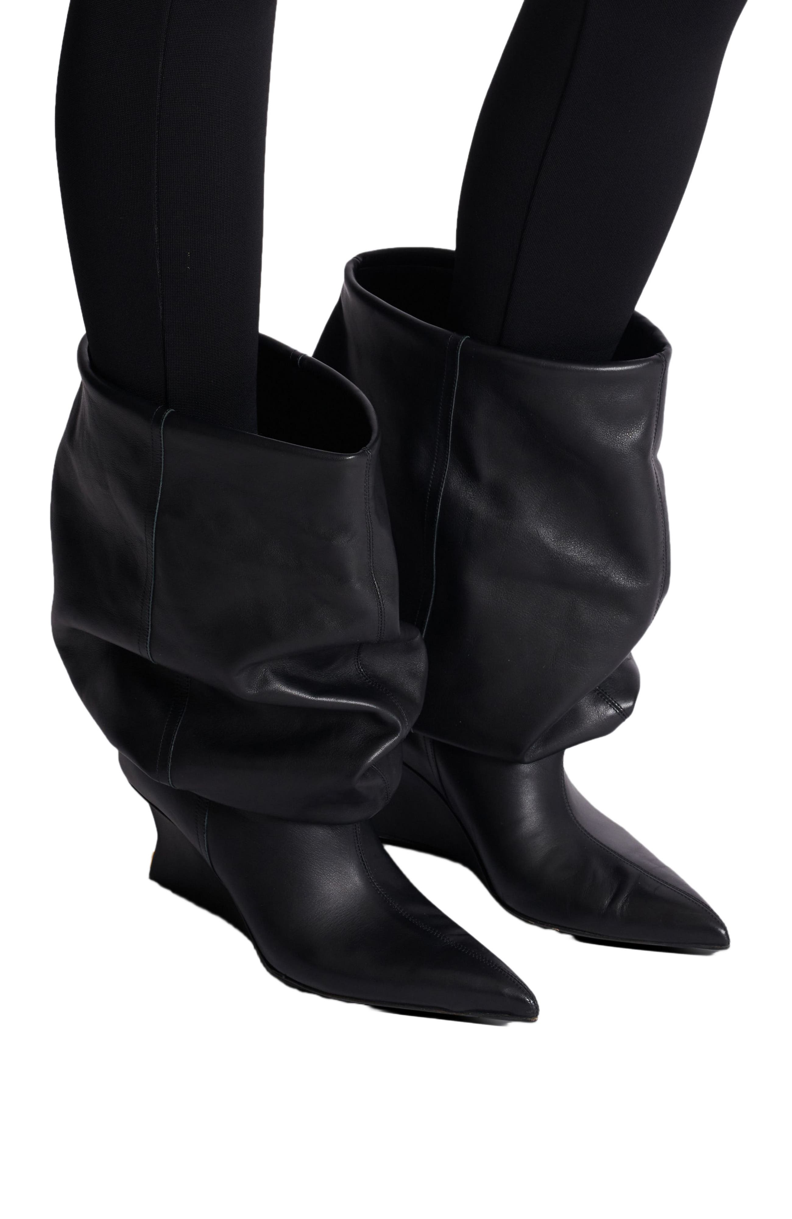 Balmain Wedge Ankle Boots, Alternate, color, Black