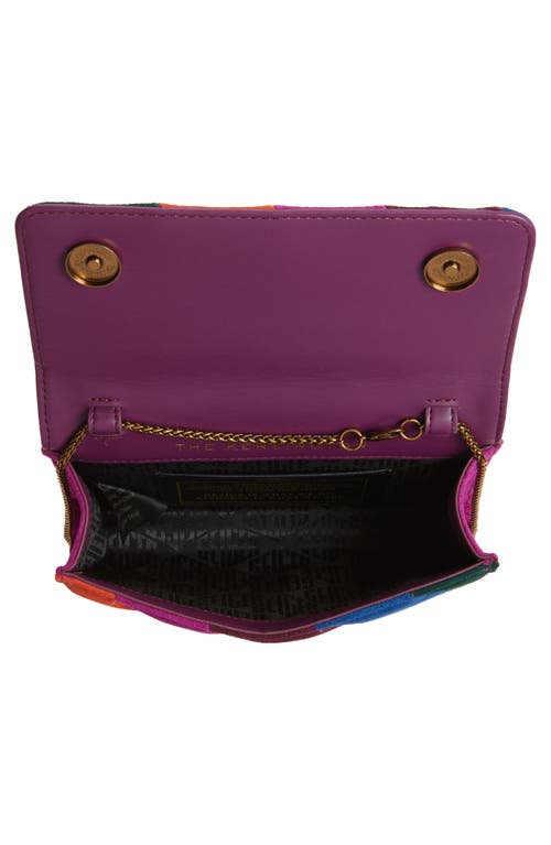Kurt Geiger London Extramini Soho Quilted Suede Crossbody Bag In Purple