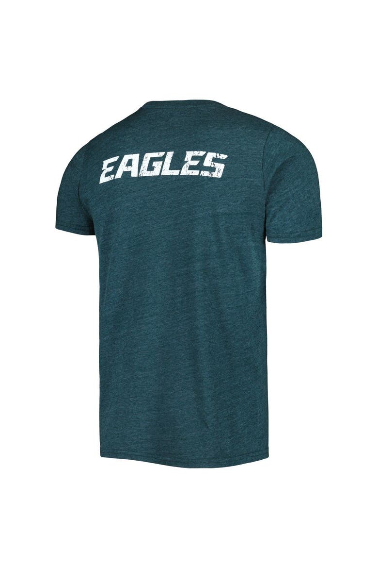 Men's Majestic Threads Midnight Green Philadelphia Eagles Tri-Blend Pocket T-Shirt, Alternate, color, Green