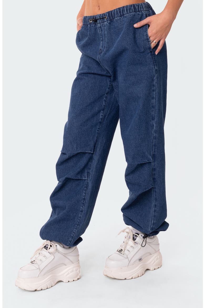 Lorelai Oversized Cargo Jeans, Alternate, color, BLUE