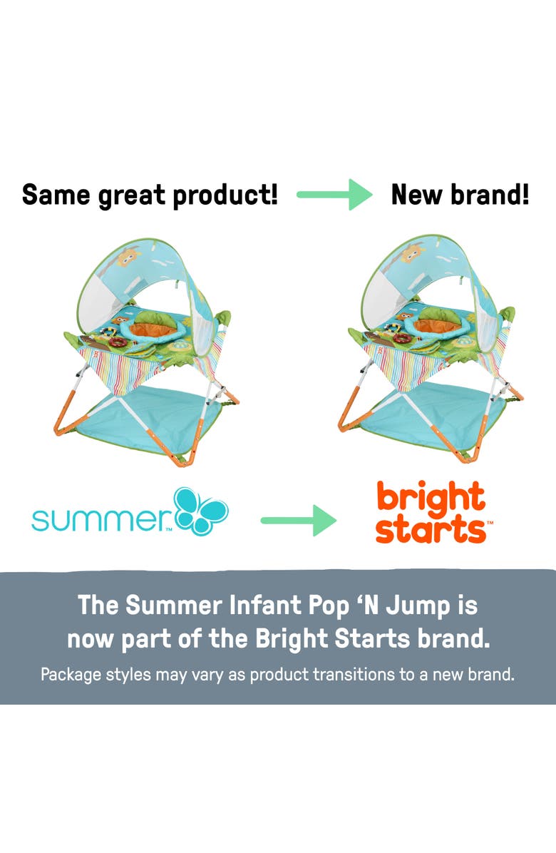 BRIGHT STARTS Pop 'N Jump Portable Activity Jumper, Alternate, color, Green