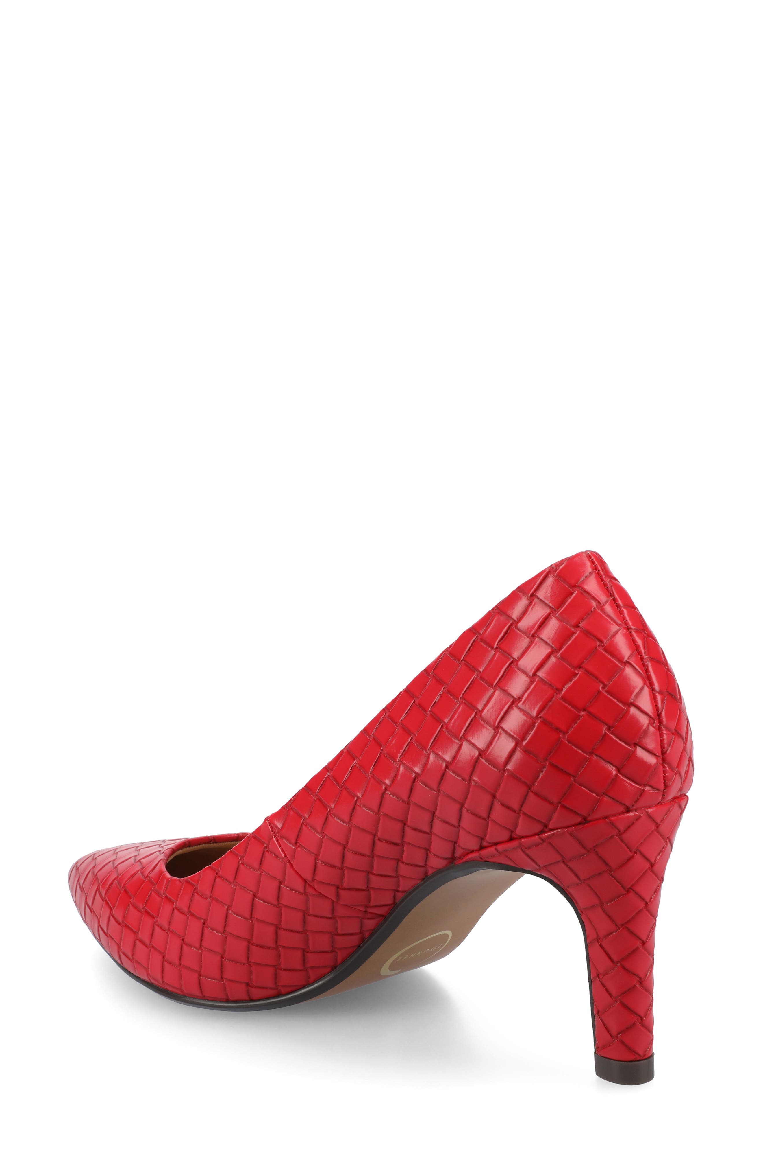 Scylee Pump, Alternate, color, RED WOVEN