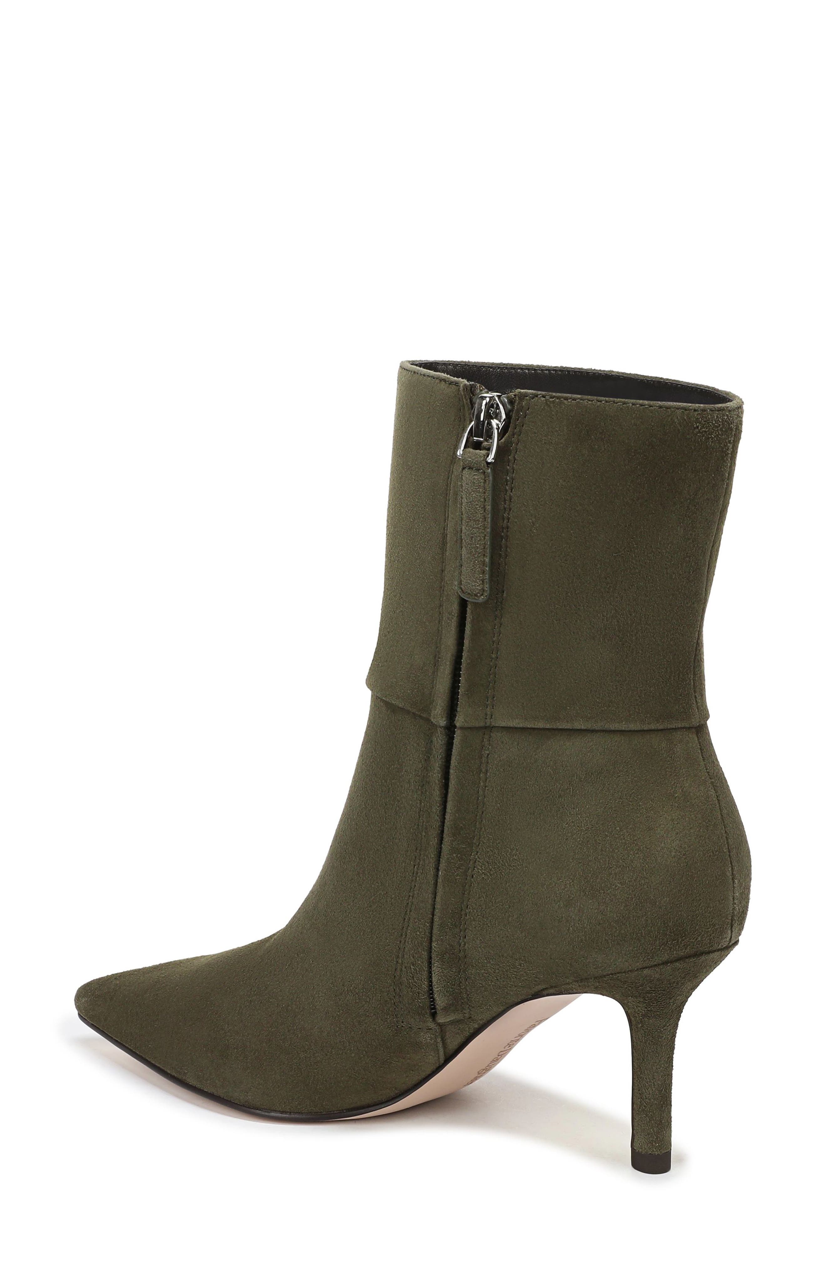 Tamra Pointed Toe Bootie, Alternate, color, OLIVE SUEDE
