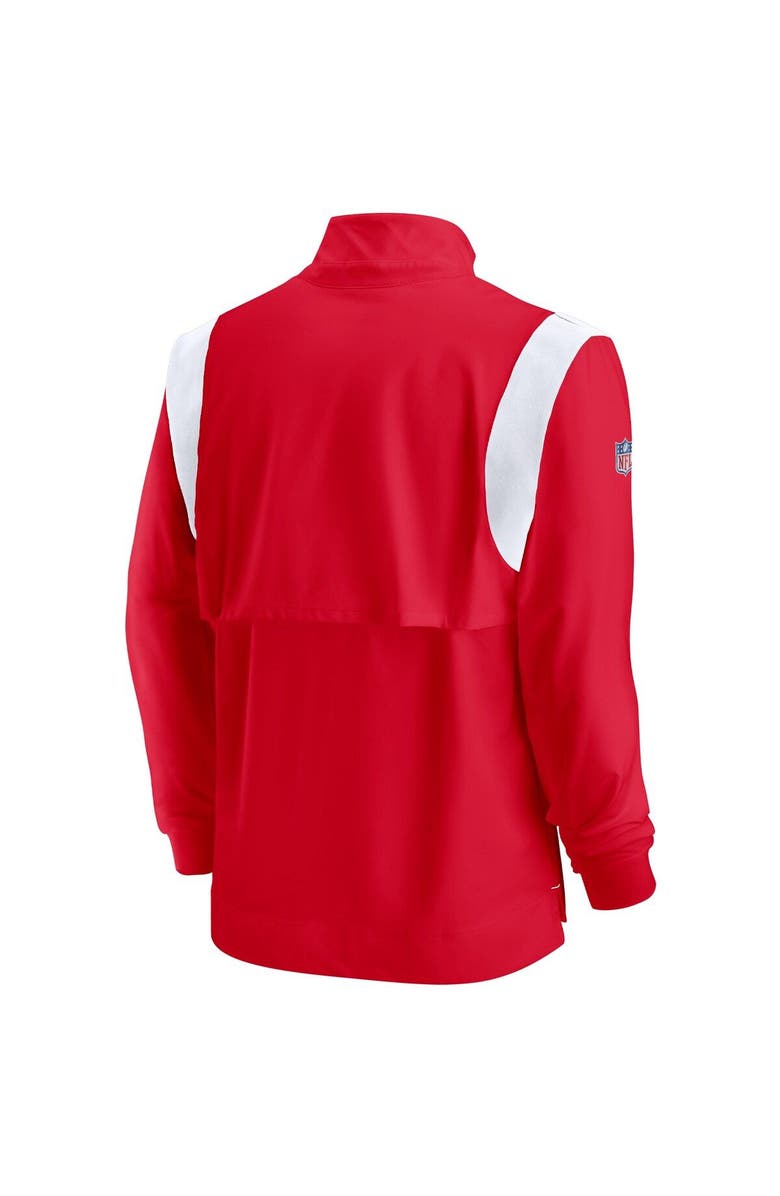 Nike Men's Nike Red Kansas City Chiefs 2021 Sideline Coaches Repel Quarter-Zip Jacket, Alternate, color,