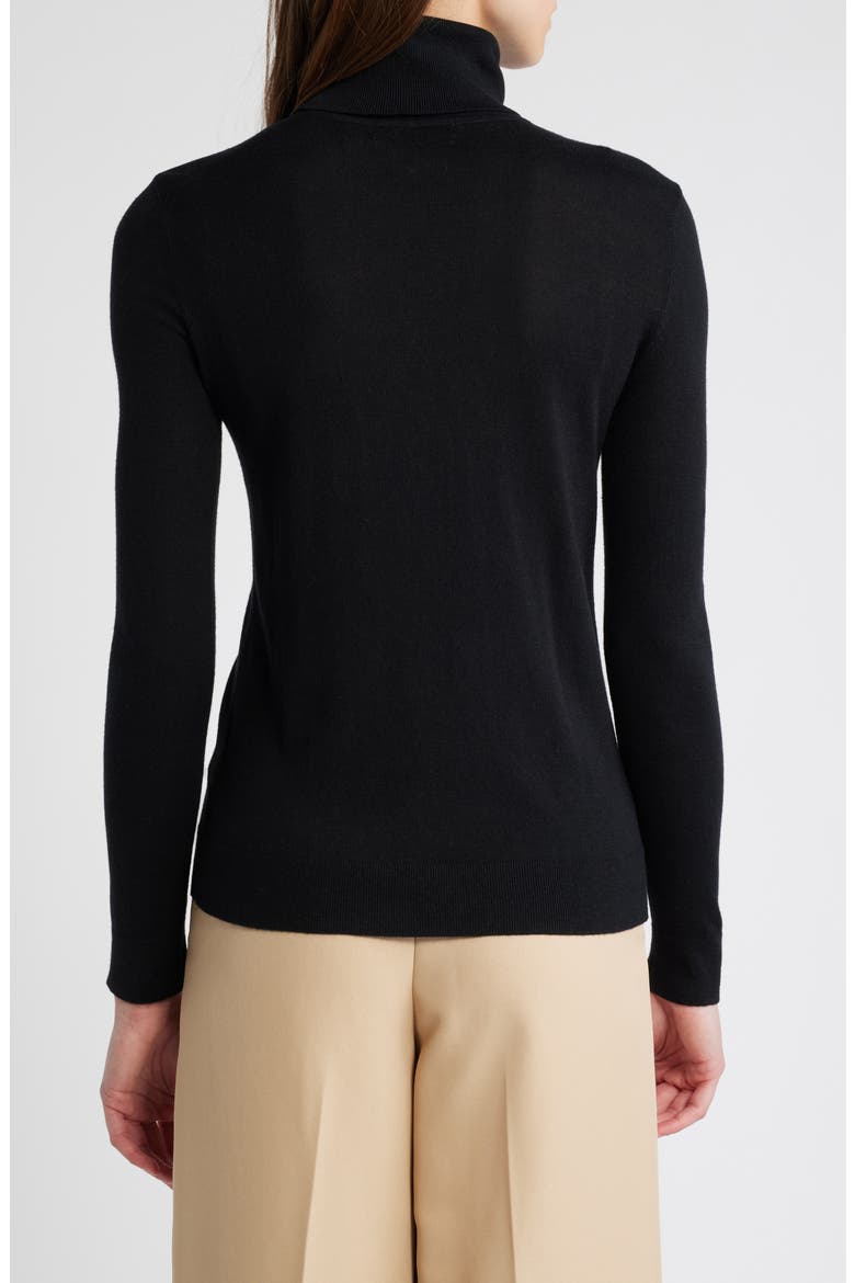 Ribbed Turtleneck Sweater, Alternate, color, BLACK