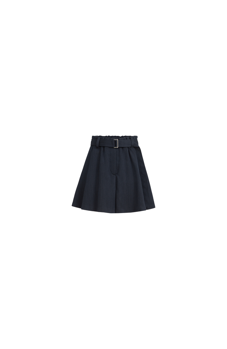 Brunello Cucinelli Crêpe chevron skirt-pants, Alternate, color, Navy Blue