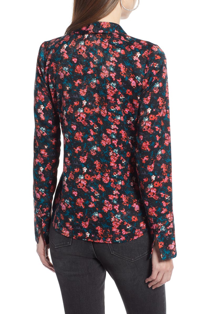 Something Navy Draped Front Top, Alternate, color, 