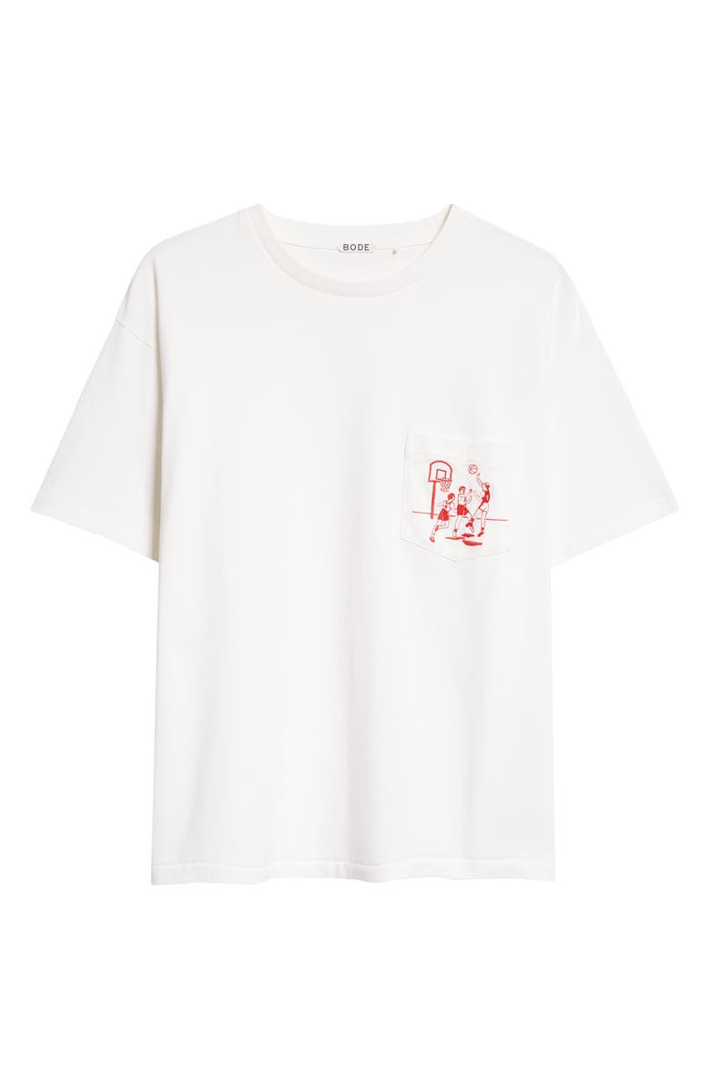 Bode Embroidered Hoop Pocket T-Shirt, Alternate, color,
