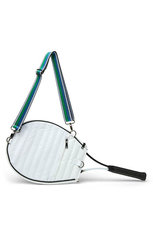 Think Royln Love All Tennis Bag In White Patent