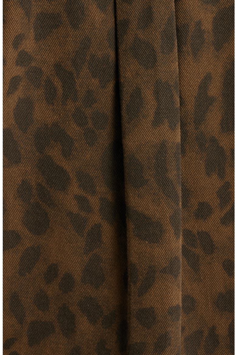 Leopard Print Cotton Denim Shacket, Alternate, color, BROWN LEOPARD