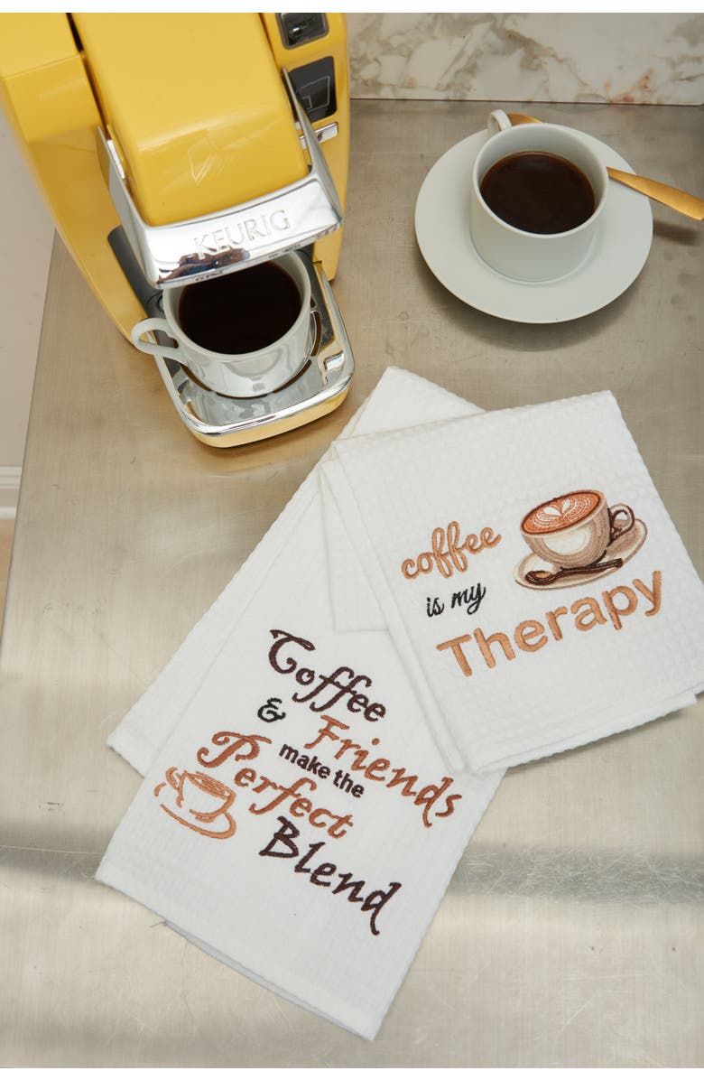 C&F Home Coffee & Friends Make the Perfect Towel, Alternate, color, White