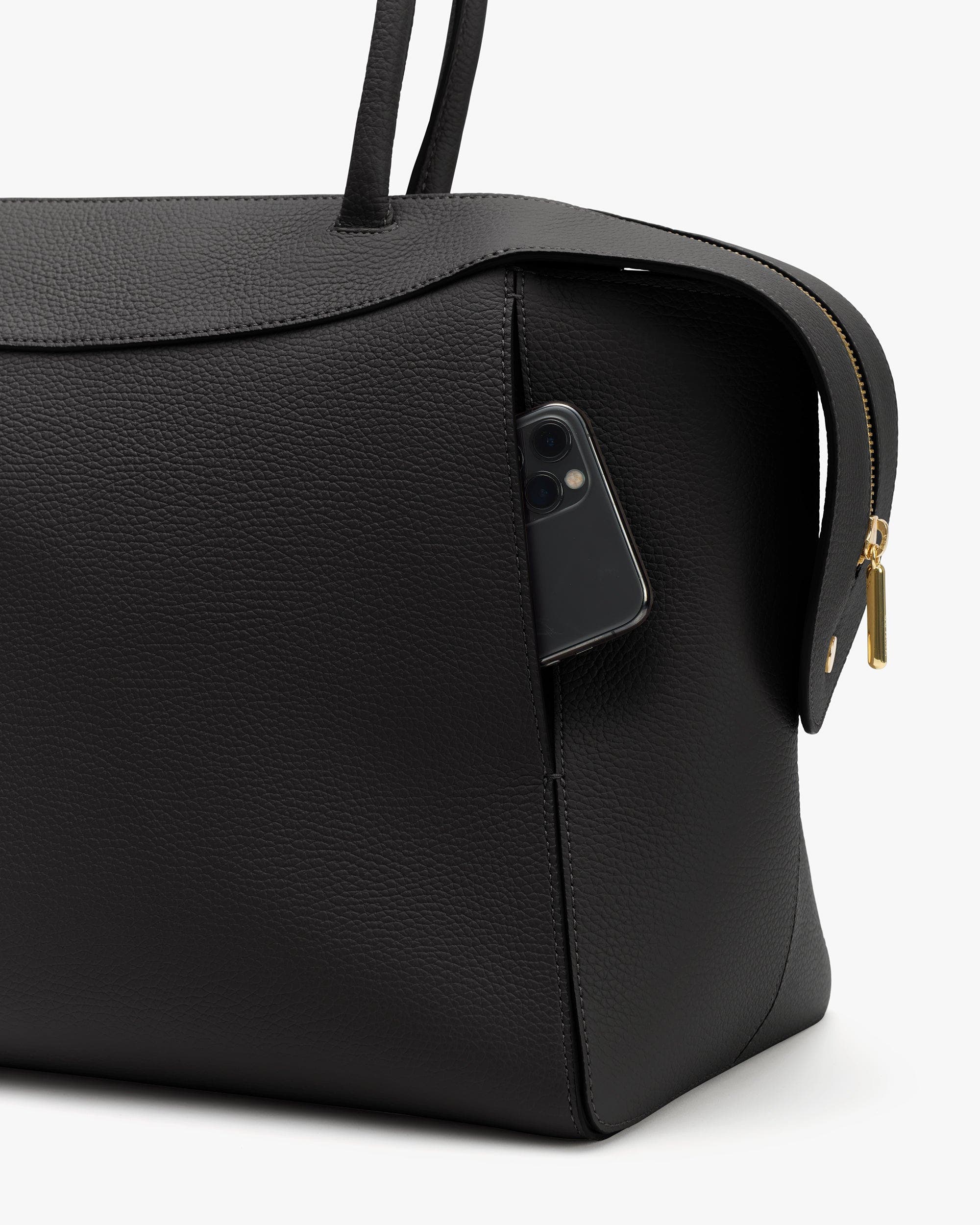 Cuyana Forma Bowler Bag, Alternate, color, Black