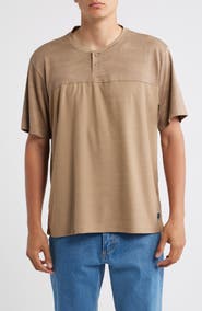 Brixton Journey Tiger Camo Short Sleeve Henley