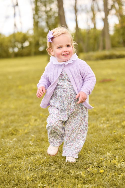 Little English Kids' Floral Ruffled Overall In Multi