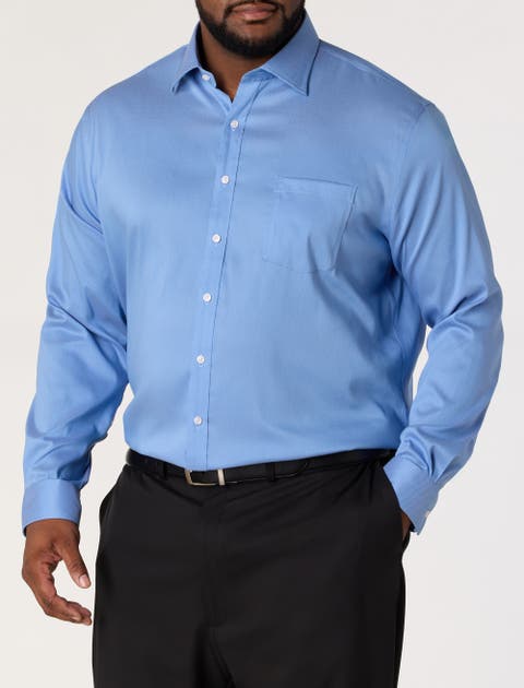 Big & Tall Micro Patterned Performance Dress Shirt