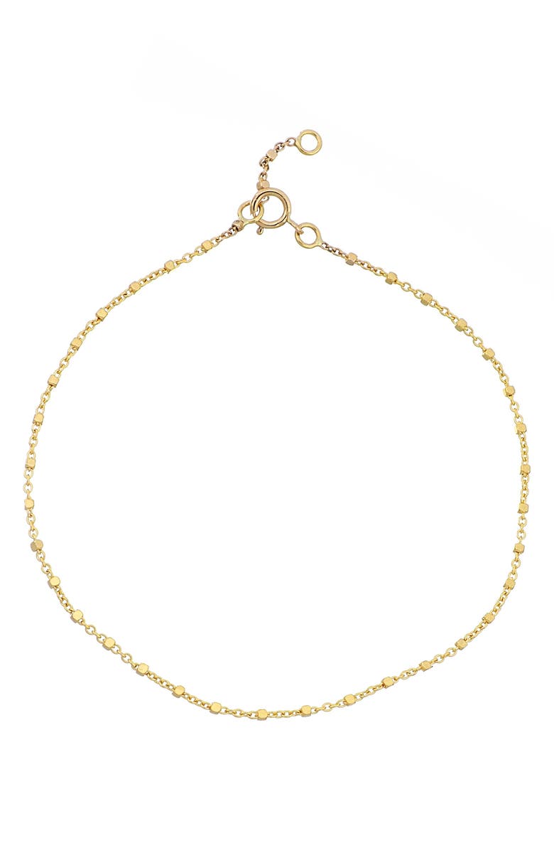 Bony Levy 14K Gold Cube Station Bracelet, Main, color, 14K Yellow Gold