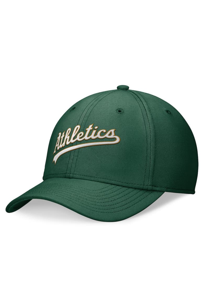 Men's Nike Green Oakland Athletics Evergreen Performance Flex Hat, Main, color, Green