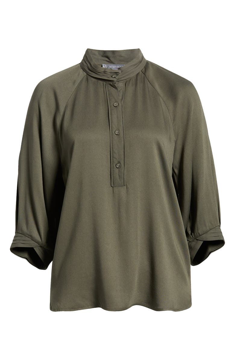 Wit & Wisdom Pleat Collar Pullover Top, Alternate, color, 