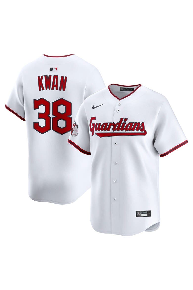 Men's Nike Steven Kwan White Cleveland Guardians Home Limited Player Jersey, Main, color, White