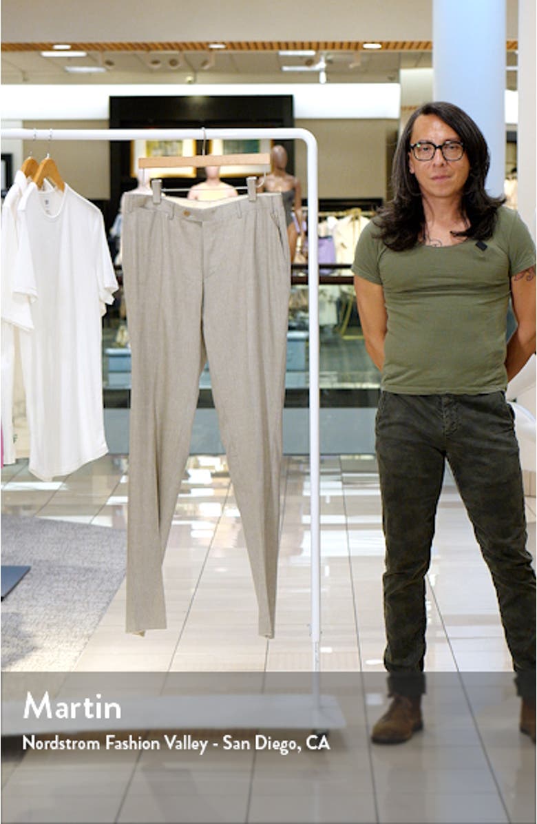 Milano Trim Fit Linen & Wool Dress Pants, sales video thumbnail