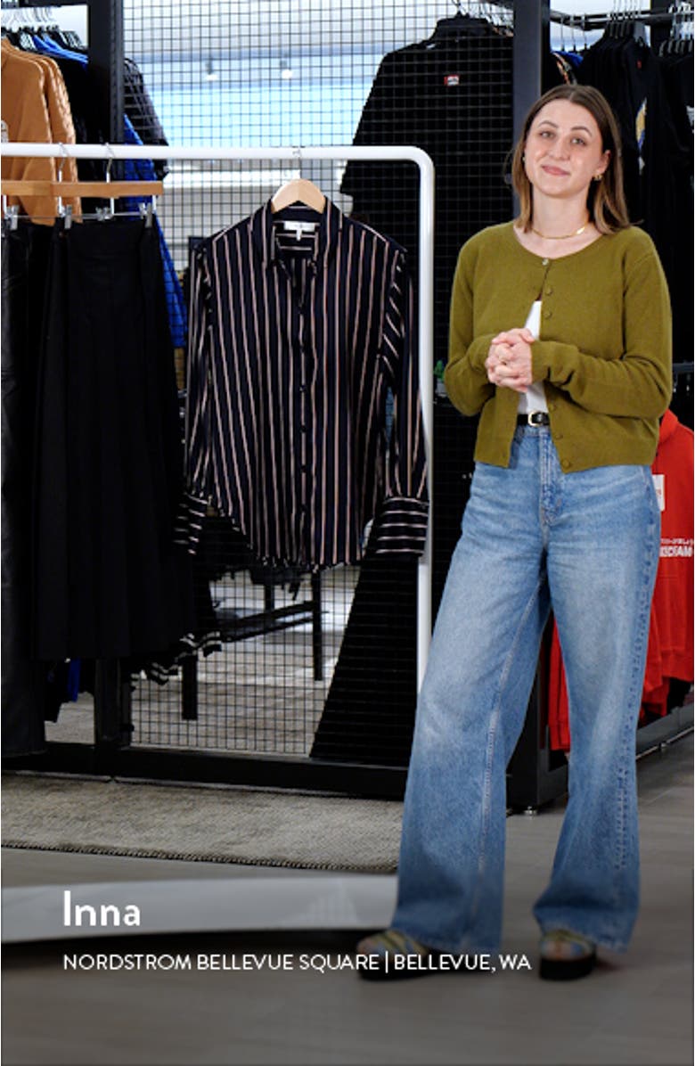 The Standard Stripe Stretch Silk Button-Up Shirt, sales video thumbnail