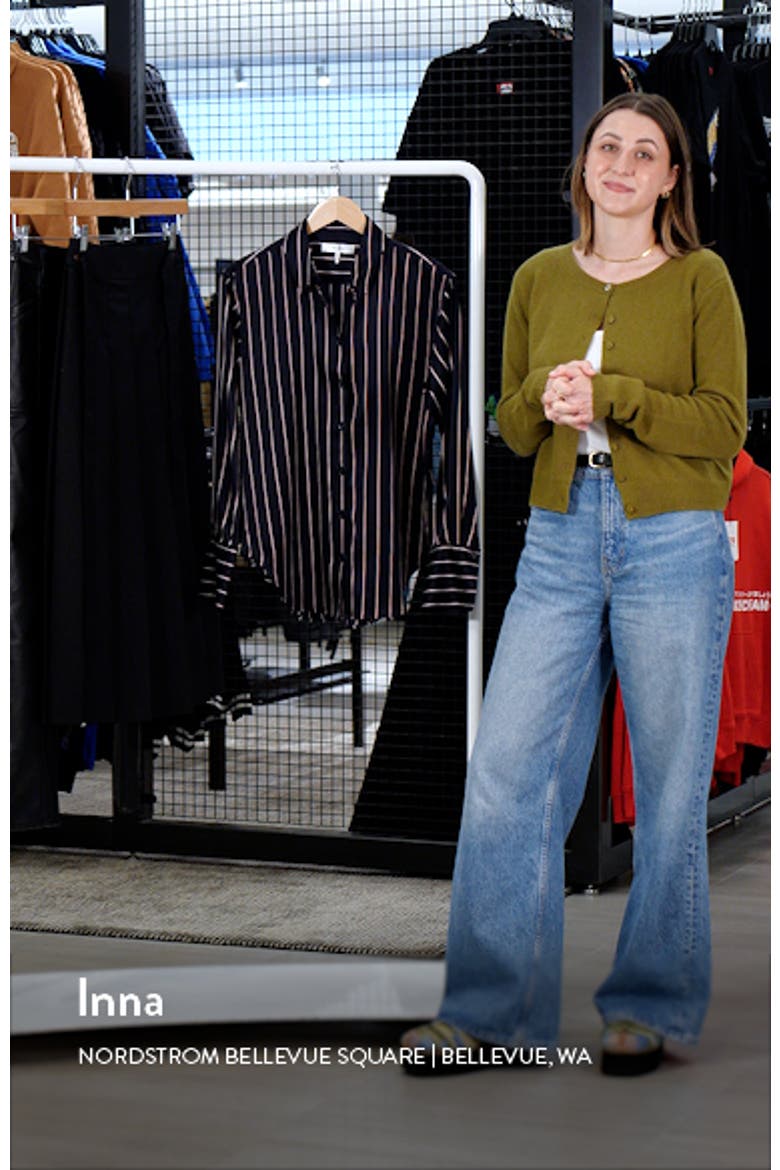 The Standard Stripe Stretch Silk Button-Up Shirt video