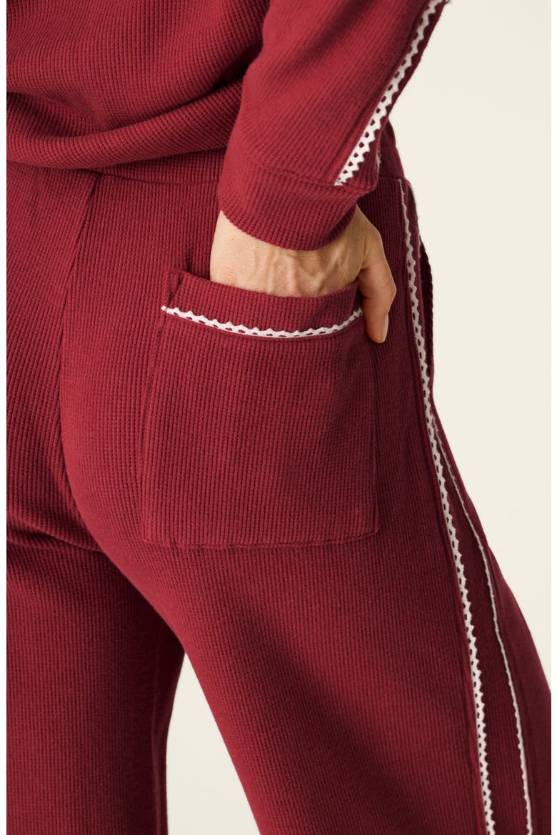 Every Day Wide Leg Lounge Pants, Alternate, color, DARK WINE