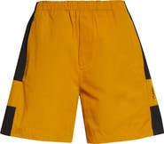 Saint Laurent Cassandre Bicolor Cotton Serge Bermuda Shorts