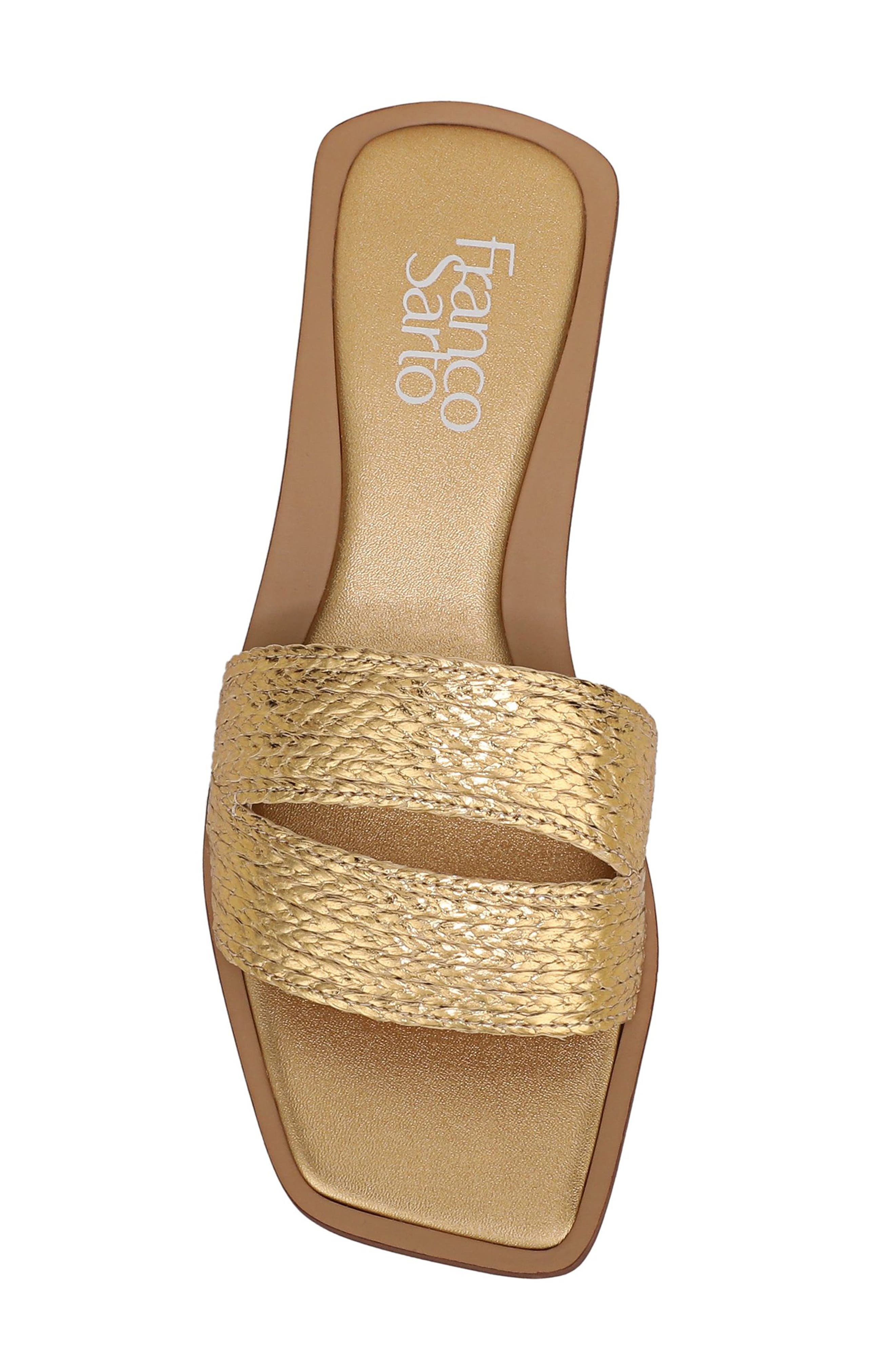 Emilana Slide Sandal, Alternate, color, OCRA GOLD