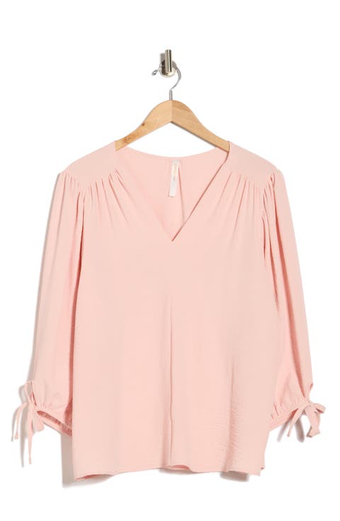 V-Neck Long Sleeve Top (Plus)