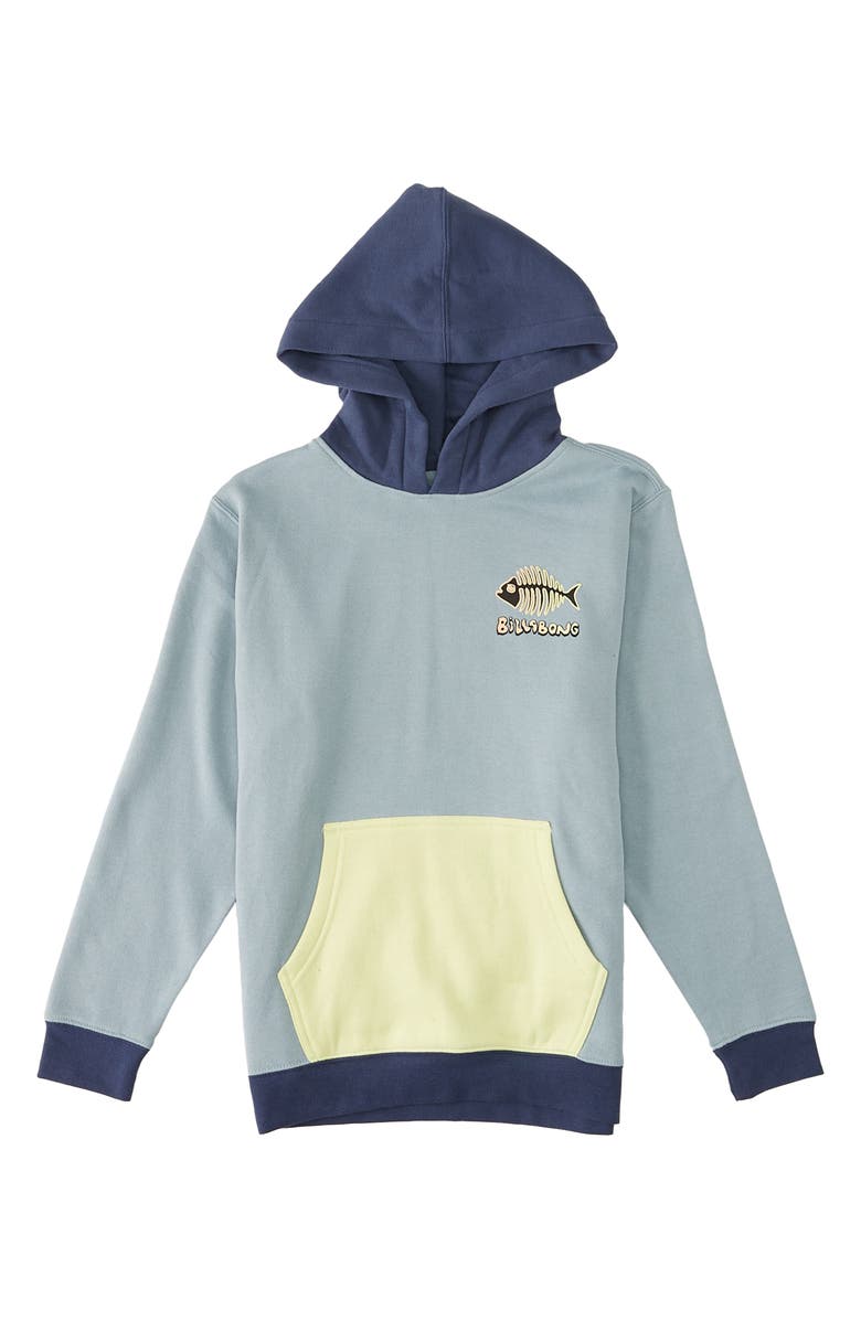 Billabong Kids' United Colorblock Fleece Logo Hoodie, Main, color, 