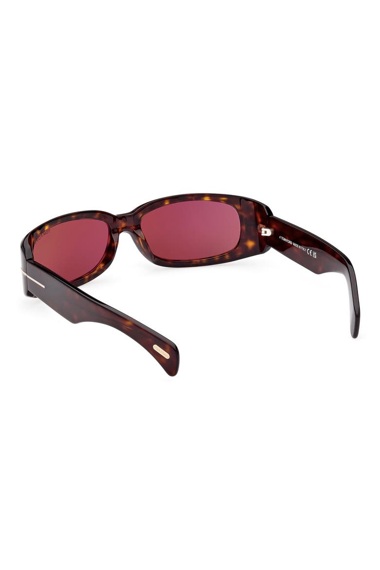 Corey 59mm Square Sunglasses, Alternate, color, DARK HAVANA / BORDEAUX SILVER