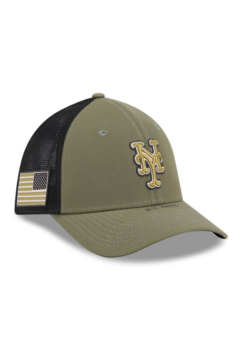 Men's New Era  Olive New York Mets 2026 Armed Forces Day 39THIRTY M-Crown Flex Hat, Main, color, Olive
