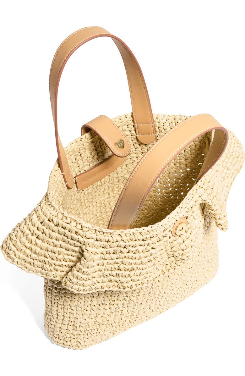 Stoney Clover Lane Small Ruffle Raffia Tote, Alternate, color,