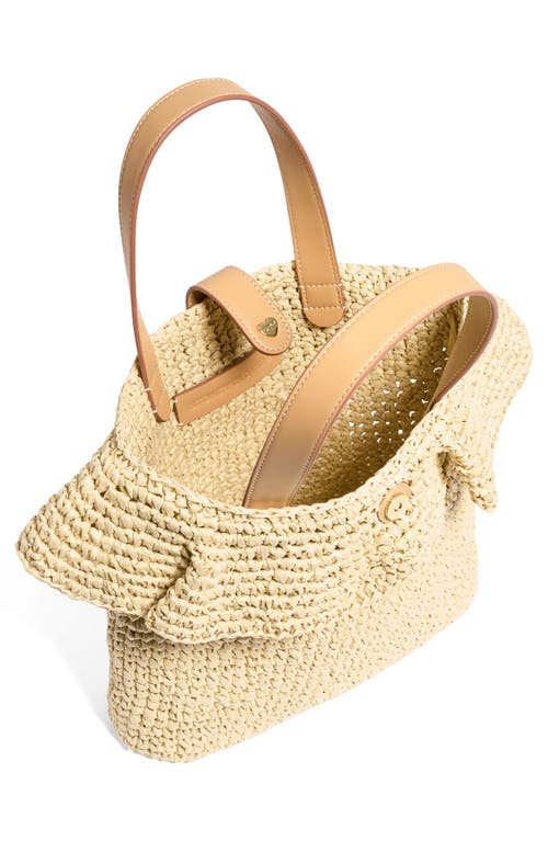 Stoney Clover Lane Small Ruffle Raffia Tote In Beige