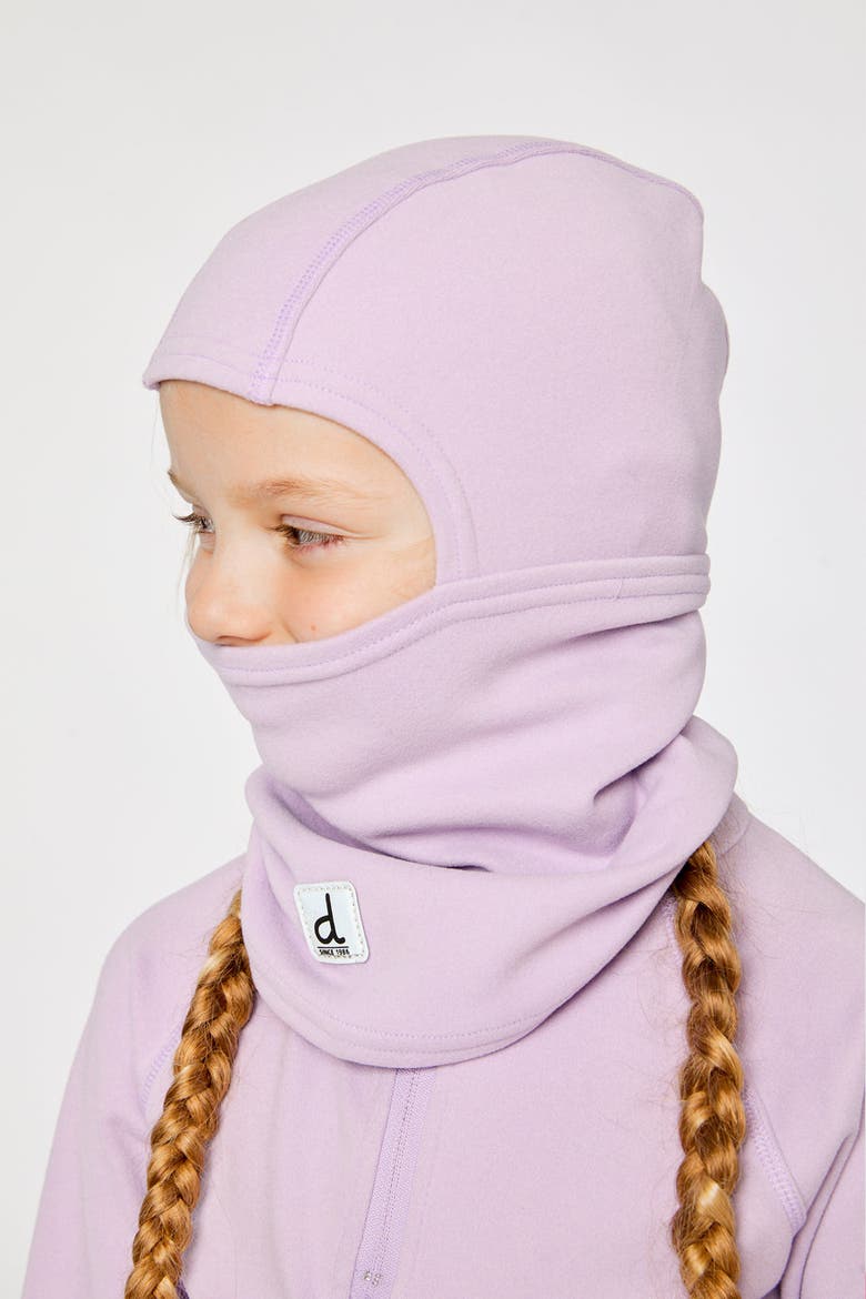 Brushed Jersey Stretch Reflective Patch Balaclava, Alternate, color, Lavender