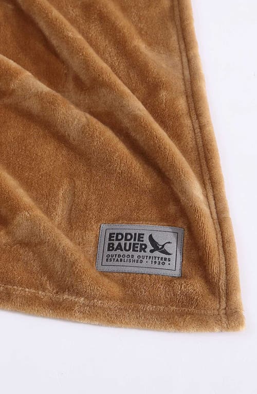 Eddie Bauer Geese Ultra Soft Plush Fleece Reversible Throw Blanket In Brown
